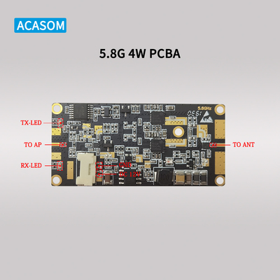Mocny wzmacniacz sygnału RF 5W 37dBm 12V PCBA dla 5,8GHz i 2,4GHz rozszerzający zasięg bezprzewodowy