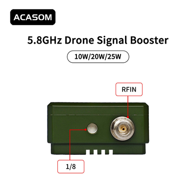 Aluminiowa powłoka 5,8 GHz wzmacniacz sygnału drona 22V Czarny kolor